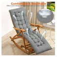 thumbnail image 3 of Lounge Chair Cushions 67x22x4in Thickened Padding Chaise Lounger Cushion Recliner Rocking Chair Sofa Mat Pad Chair Cushion for Indoor Outdoor Furniture, Chair Cushion/Grey, 3 of 5