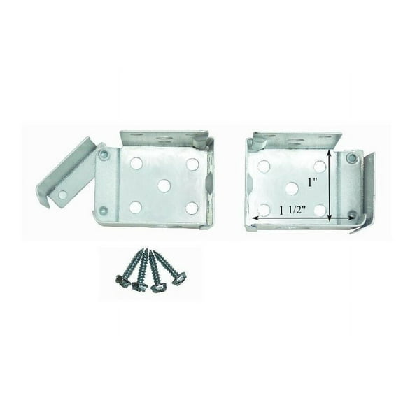 1 PAIR Standard MINI BLIND Swing Gate END BRACKETS for 1 1/2" X 1" Headrails NEW