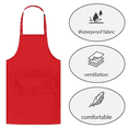 thumbnail image 3 of 2 delantales ajustables resistentes a las gotas de agua con 2 bolsillos, delantales de cocina para mujeres, hombres, chef, 3 of 5