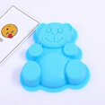 thumbnail image 1 of 2 Pack 3d Bear Shaped Novelty Silicone Cake Pan For Kids Blue, 1 of 3