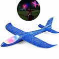 thumbnail image 2 of MesaSe Foam Airplane Toys, 18.9" Throwing Foam Plane with Flash LED Light, Flying Toy for Kids, Gifts for 3-7 Year Old Boys, Blue, 2 of 8