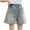 ZA Blue, variant on Girls Jean Shorts Kids Summer Denim Skorts With Rainbow Buttons High Waist Casual Shorts Big Kids Toddler Shorts Blue 5 Years-6 Years