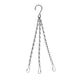 thumbnail image 4 of Monstrate Juego de cadena colgante blanca con ratán para cesta colgante de Metal, cadena de repuesto de aplicación amplia duradera, percha de 3 Type2 NO2, 4 of 6