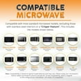 thumbnail image 4 of 12-Inch Clear BPA-Free Microwave Splatter Cover with Magnetic Storage, Vented Plate Guard -  Black, 4 of 8
