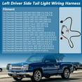 thumbnail image 2 of Arnés de cableado de luz trasera izquierda para Chevy Silverado 1500 2500 3500 No.16531401 Socket de luz trasera del lado del conductor para Chevrolet Silverado 2500HD 2003-2007, 2 of 7