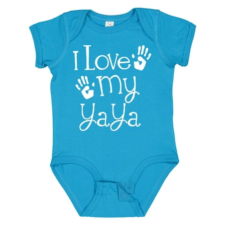 

Inktastic I Love My Yaya Grandchild Gift Baby Boy or Baby Girl Bodysuit