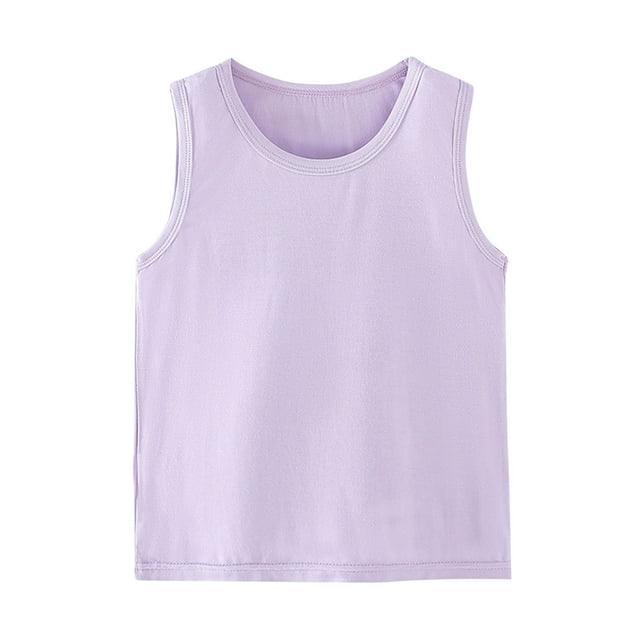 Besolor Débardeurs d'Été pour Tout-Petits Fille Garçon, Décontractés, Couleur Unie, Col Rond, Sans Manches, T-Shirts Basiques, Tee, Vêtements pour Bébé