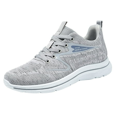 

Fashion Summer And Autumn Casual Men Flat Lightweight Mesh Breathable Solid Color Fashion Sneaker Shoes for Men
