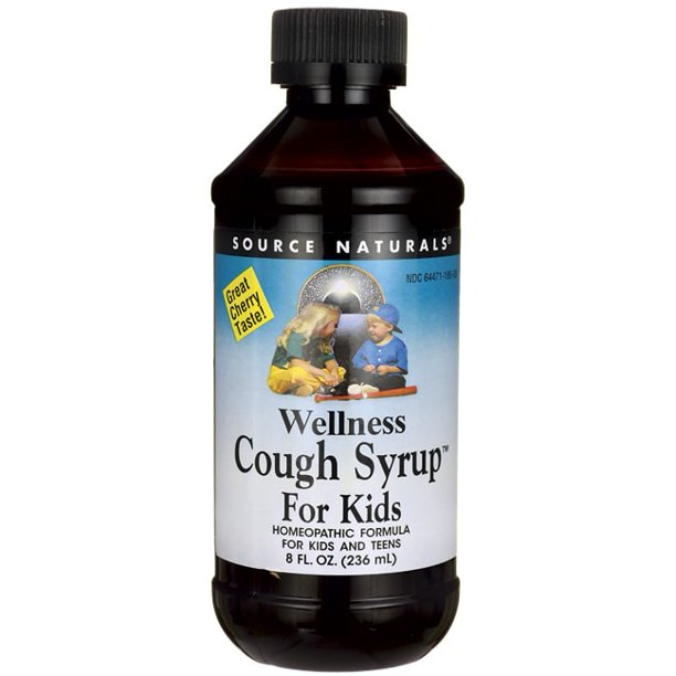 Source Naturals Wellness Cough Syrup For Kids Cherry 8 fl oz Liquid