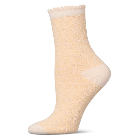 MeMoi Women's Dimensional Burst Anklet Socks - Womens - Female, 9-11, Buff Yellow
