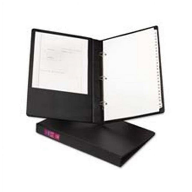 WorkstationPro 1'' Round Ring Binder, Letter Size, Black
