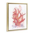 thumbnail image 3 of Stupell Industries Peach Coastal Coral Gold Framed Floater Canvas Wall Art design by Matthew Piotrowicz, 31 x 25, 3 of 9