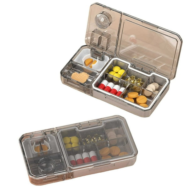 Mini Función Portátil Con Cortador Y Molinillo, Dispensador De Pastillas Y Transporte Sellado