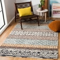 thumbnail image 2 of SAFAVIEH Capri Tobin Southwestern Area Rug, Ivory/Charcoal, 5' x 5' Square, 2 of 7