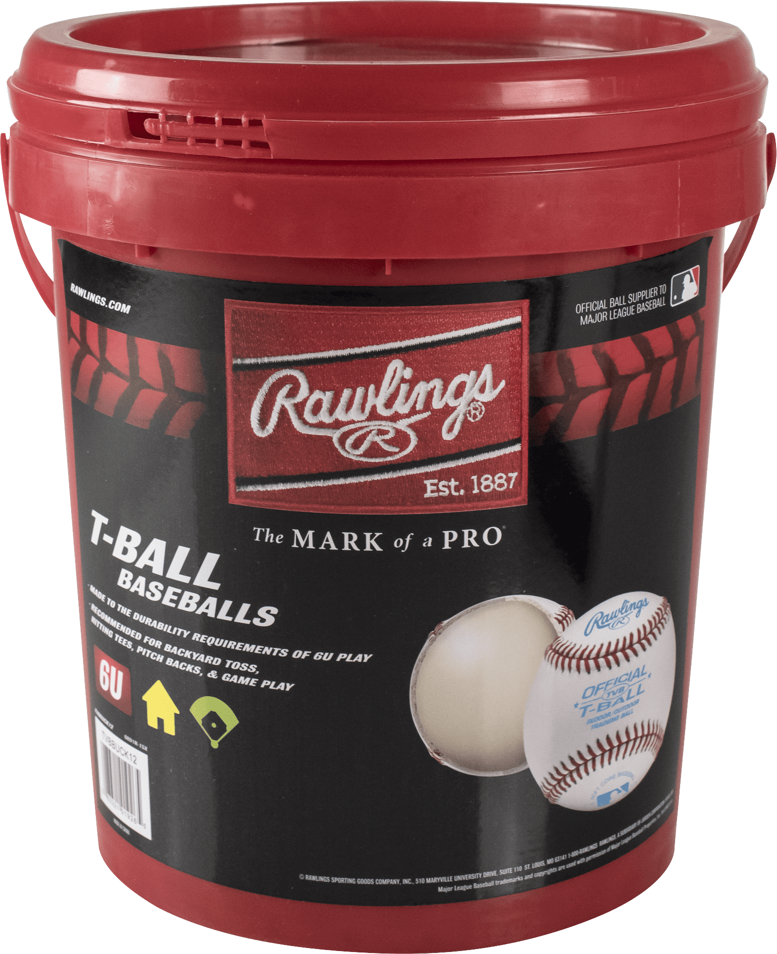Diamond 6 Gallon Ball Bucket with 30 ODB Baseballs - Walmart.com