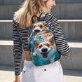thumbnail image 5 of Balery Sea Swimming Corgi Mochila Clásica Impresa Básica para Viaje, Mochila Escolar Resistente al Agua, Mochila de Lona con Correas Ajustables-Medium, 5 of 5