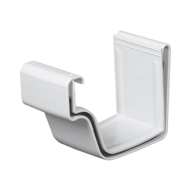 Conector de canaletas para reparar canaletas de lluvia caídas. PVC resistente y fácil de instalar. 7 pulgadas