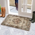 thumbnail image 5 of Bohemian Brown Ethnic Rug Welcome Door Mat Decorative Doormat Farmhouse Low-Profile Floor Rug Switch Mat for Home Indoor Outdoor Decorations 17 X 30 Inch, 5 of 6