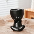 thumbnail image 4 of YAOMOBB Indoor Plant Decoration Pot Creative Craft Desktop Vase Container Small Figure Potted Plant Pot Mini Human Shaped Ceramic Flower Pot, 4 of 7