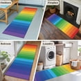 thumbnail image 5 of Runner Rug 2'x6', Colorful Striped Ombre Washable Non-Slip Hallway Runner Rugs, Rainbow Stripes Modern Abstract Art Bedside Rugs Floor Mats Carpet Runners for Kitchen Bathroom Laundry Room, 5 of 8