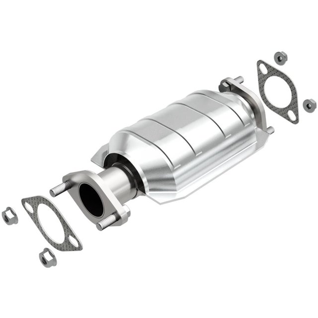 Magnaflow 48 State Converter Catalytic Converter 24341 Direct Fit 48 State; Stainless Steel Case; Single 2 Inch Bolt-On Inlet; Single 2 Inch Bolt-On Outlet