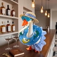 thumbnail image 6 of Summer Bikini Desk Goose Outfits, 7 Inch Mini Desktop Goose Clothes with Straw Hat, Sunglasses and Swim Ring, for Magnetic Geese Party Table Decor, 6 of 8