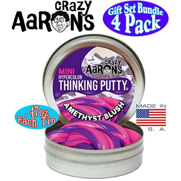 Crazy Aaron's Thinking Putty Mini Tins (.47oz Each) Neon Flash, Love is