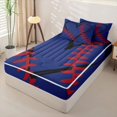 thumbnail image 3 of Homewish Baseball Heart Zipper Twin Comforter Sets with Fitted Sheet and 2 Pillowcases, Navy Cartoon Zipper Bedding Set for Men and Women, Navy Reversible, 4 Pieces, 3 of 6