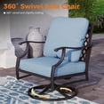 thumbnail image 6 of Sophia&William 5 Seat Patio Furniture Set Outdoor Conversation Set with Swivel Chairs and Marble Table Set, Blue, 6 of 8