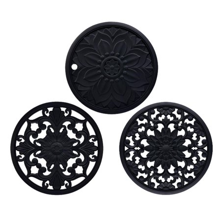 

Silicone Trivets Mat|Heat and Slip Resistant Hot Dishes Holder|Trivets for Hot Pots and Pans Silicone Mat Hot Mats for Countertop Easy to Clean
