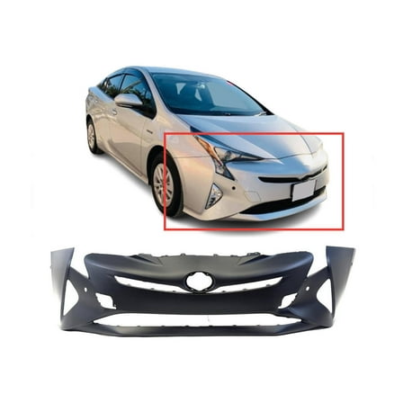 DCP Primed Front Bumper Cover Fascia for 2016-2018 Toyota Prius One Two Three Four