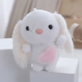 thumbnail image 2 of White Long-Eared Plush Bunny Keychain, Soft Furry Bag Charm with Heart Accent & Pearl-Like Trim, Compact Bag Accessory, Cute Stuffed Doll Pendant for Backpacks, Purses, and Small, 2 of 7