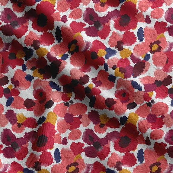 Soimoi Floral Printed, Poly Canvas Fabric, Decor Sewing Fabric by The Yard 56 Inch Wide,Decorative Fabric for Curtains Tote Bags, Multicolor