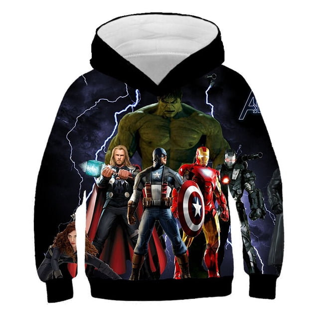 Arvel-sudaderas con estampado 3D de Los Vengadores para niños y niñas, ropa deportiva de manga larga, superventas, novedad de otoño