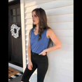 thumbnail image 4 of Camisetas Sin Mangas con Cuello en V para Mujer Azul XXL, 4 of 6