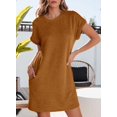 thumbnail image 3 of Vestido EVALESS, verano 2025, moda, manga corta, talla grande, 3 of 5