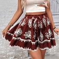 thumbnail image 6 of Ruimatai Women's Bohemian Printed Wide Leg Shorts Casual Comfortable Elastic Waist Summer Beach Shorts Fashion, 6 of 9
