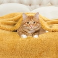 thumbnail image 6 of BNM Solid Fleece Soft Plush Blanket, King, Gold, 6 of 7