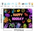 thumbnail image 2 of 7x5ft Halloween Happy Boo Day Backdrop Ghost Theme Birthday Party Banner for Baby Boy 1st Birthday Decorations, 2 of 6