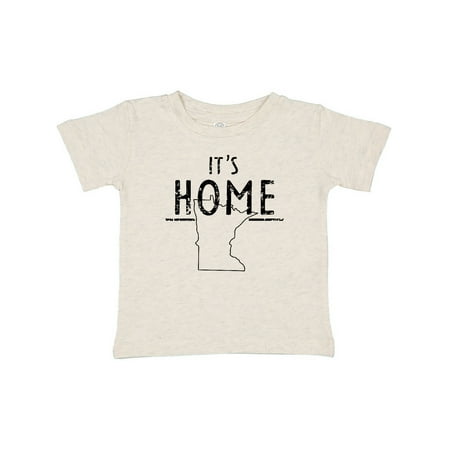 

Inktastic It s Home- Minnesota State Outline Distressed Text Gift Baby Boy or Baby Girl T-Shirt