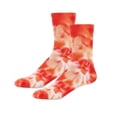 thumbnail image 2 of COUVER Women's Comfort Tie Dye Crew Socks, Orange Red, Size 9-11, 2 Pairs, 2 of 8