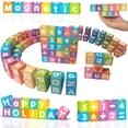 thumbnail image 1 of Bloques Magnéticos Portátiles con Letras y Números Magnéticos Alfabeto Montessori para Niños Juguetes Educativos de Construcción para Viaje, 216 en 36 piezas, 1 of 8