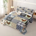 thumbnail image 3 of Erosebridal Farm Chicken Patchwork Bed Spread Queen,Rustic Farmhouse Cabin Queen Coverlet Set For Boys,3-Piece, 3 of 7