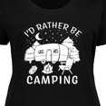 thumbnail image 4 of Inktastic I'd Rather Be Camping Women's Plus Size T-Shirt, 4 of 5