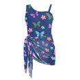 thumbnail image 6 of Tutolipy Butterflies and Florals Quick Dry Girls Swimsuit, Polyester Material Lightweight Girls One Piece Swimsuit with Cover Up for Summer 13-14 Years Old, 6 of 10