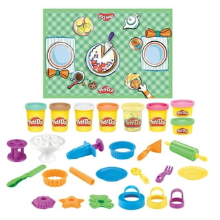 Play-Doh Kitchen Creations - Coffee 'n Tea Party Playset with 8 Colors,  Playmat, Over 15 Tools