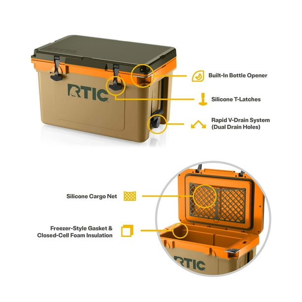 RTIC Large 32 QT Ultra-Light Hard-Sided Cooler, Heavy Duty