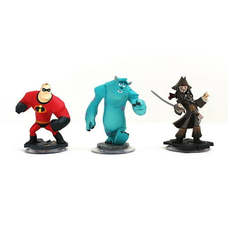 Disney Infinity Characters Jack Sparrow Mr Incredible, Monster Inc Sully Wii