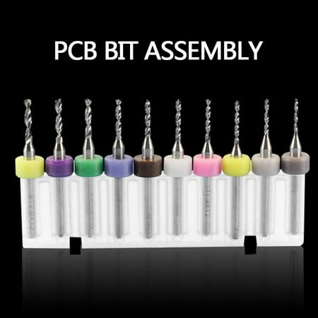 

10Pcs 0.1-1mm Pcb Circuit Board Micro Drill Bits Cnc Engraving Tool Kit
