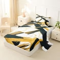 thumbnail image 2 of Homewish Gold Black Circle Twin Sheets,Aesthetic Geometric Bedding,3 Pieces,1 Fitted Sheet and 1 Pillowcase, 2 of 6